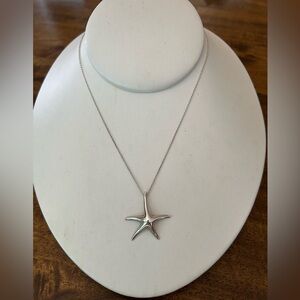 Tiffany & Co. Elsa Peretti Vintage 925 Sterling Silver Starfish Pendant.